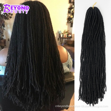 packaging Faux Goddess Locs Crochet Hair Micro Sister Locs Straight Braids 18Inch Mini Locs Synthetic African Roots Braids